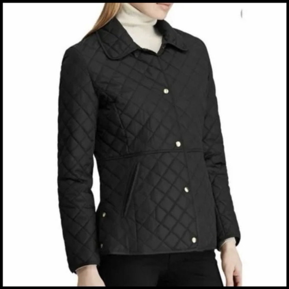 Ralph Lauren Black Quilted Utility Jacket NWOT Size Medium